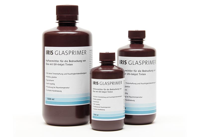 IRIS Glass Primer - Special primer for printing flat glass with UV inkjet inks